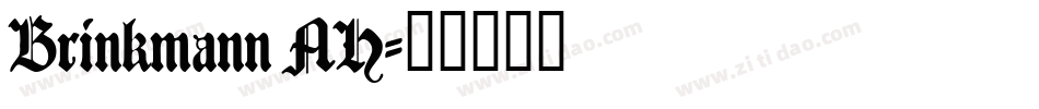 Brinkmann AH字体转换
